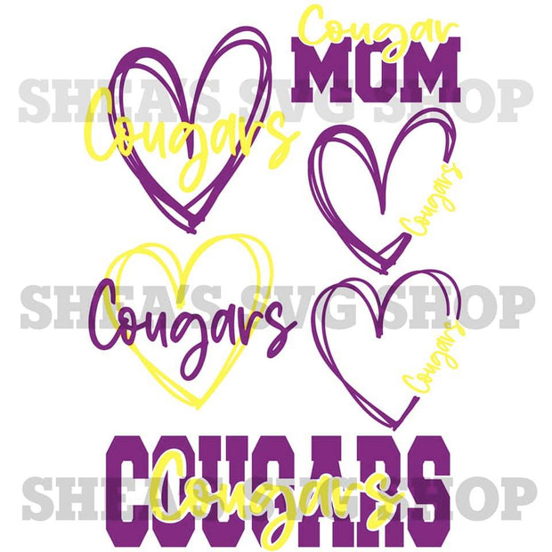 Cougars Mascot SVG Bundle