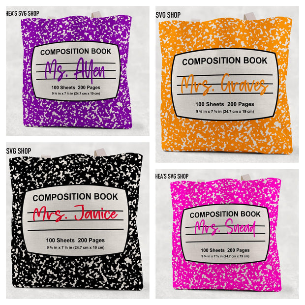 Composition Book PNG Bundle Plus Mocks Shown