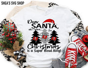 Dear Santa Football SVG Bundle Plus Mocks Shown All Teams