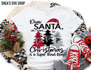 Dear Santa Football SVG Bundle Plus Mocks Shown All Teams