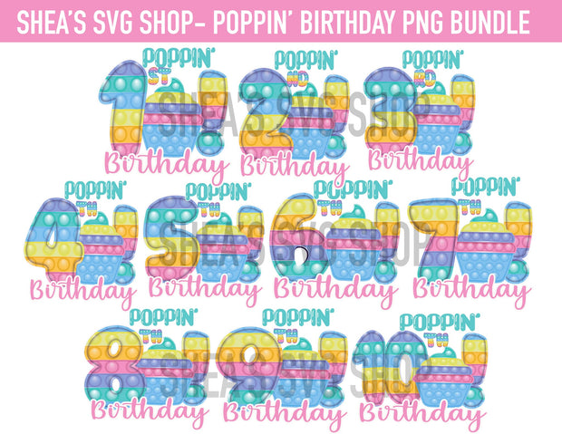 Poppin Birthday PNG BUNDLE