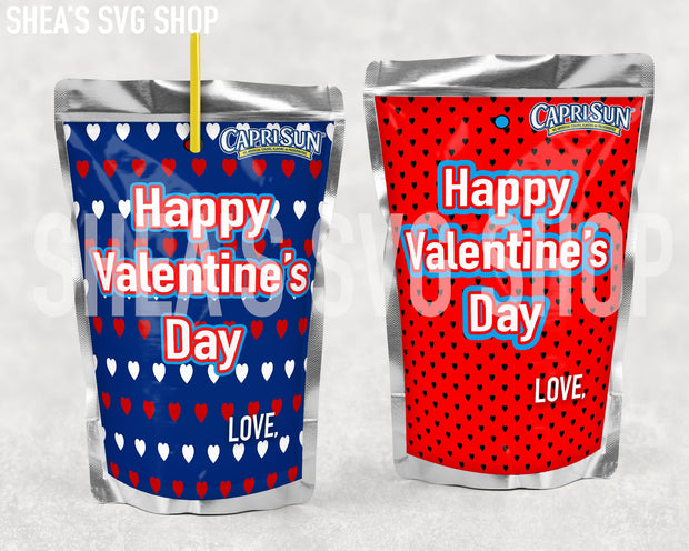 CapriSun PNG Template for Valentine Favors