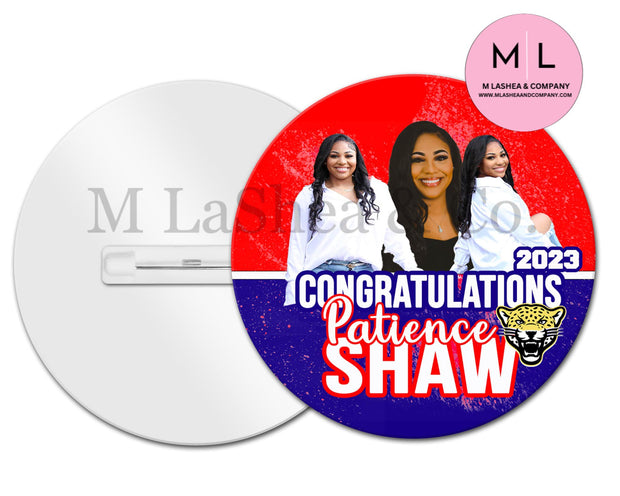 Grad Button Photoshop Template