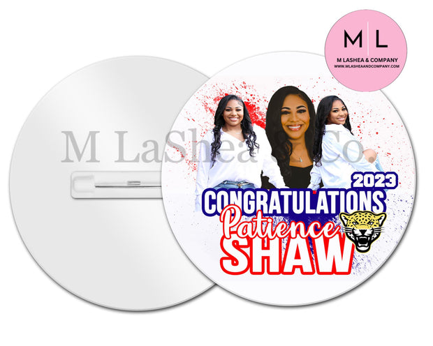 Grad Button Photoshop Template