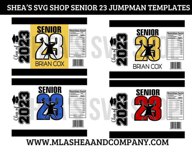 Senior 2023 Jumpman Chip Bag Templates