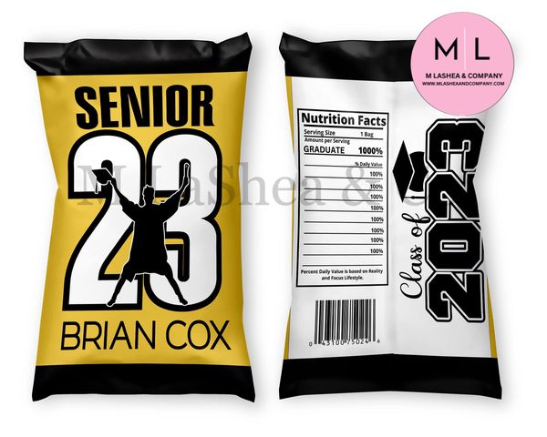 Senior 2023 Jumpman Chip Bag Templates