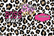 Boss Chick Leopard Journal PNG Template