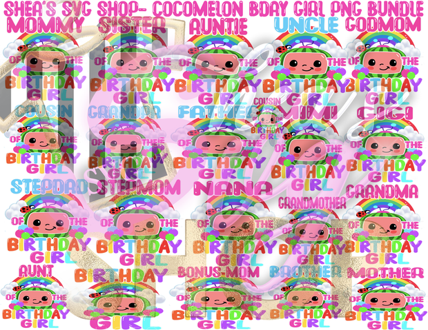 Coco Birthday Girl PNG Bundle plus mocks shown