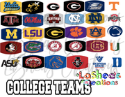 COLLEGE TEAM FACE MASKS (FIRST SET OF TEAMS)