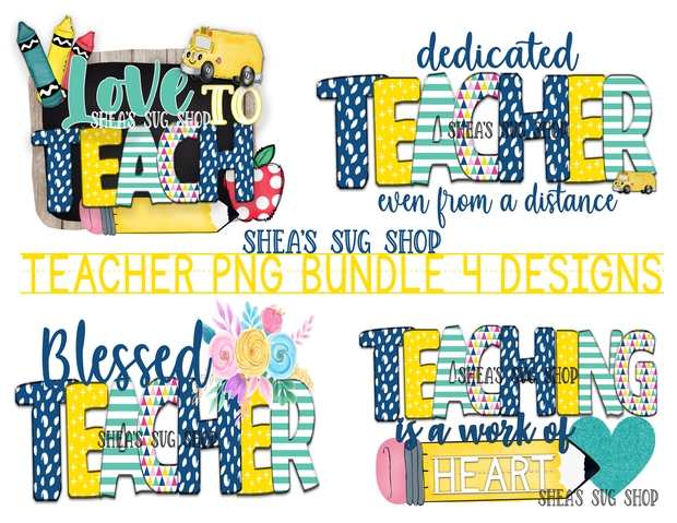 Dedicated Teacher PNG Bundle