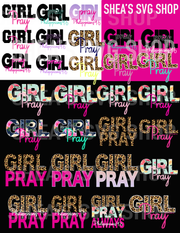 Girl Pray PNG Bundle