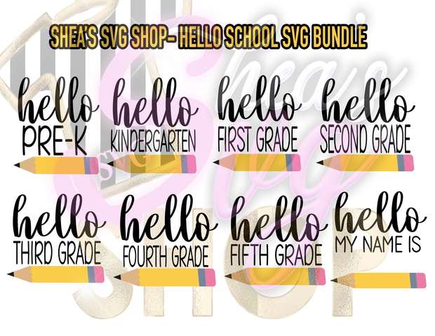 Hello School SVG Bundle