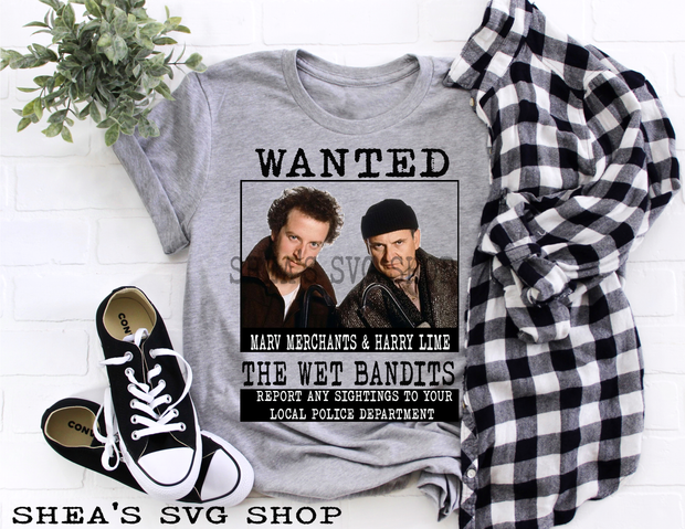 WANTED- WET BANDITS PNG FILE