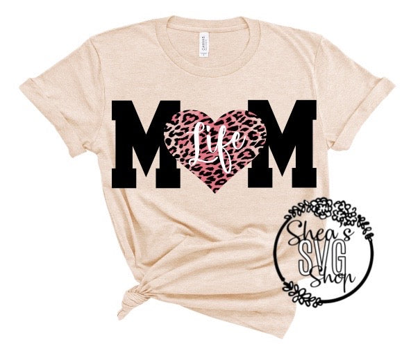 MOM LIFE HEART SVG