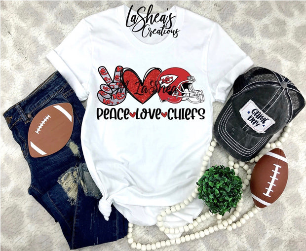 Peace, Love, Football Tee