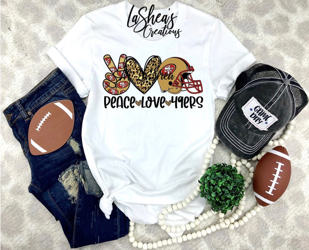 Peace, Love, Football Tee