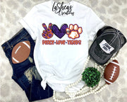 Peace, Love, Football Tee