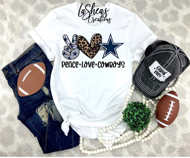 Peace, Love, Football Tee