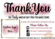 Thank You Business Card Photoshop Template