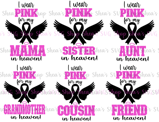 I Wear Pink SVG Bundle