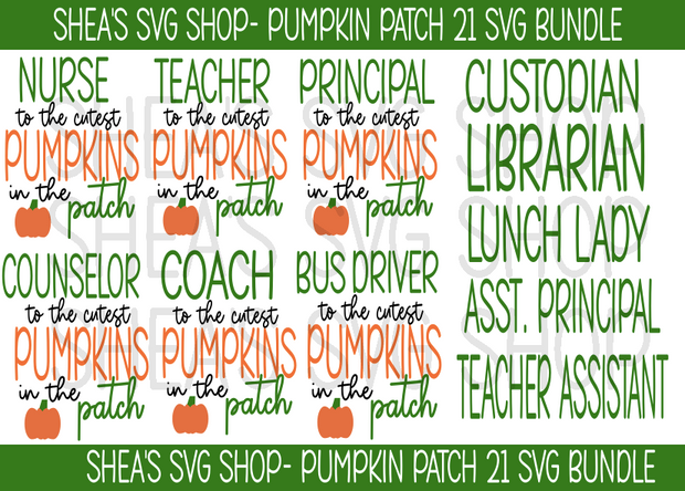 Cutest Pumpkin 21 SVG Bundle Plus Mocks Shown