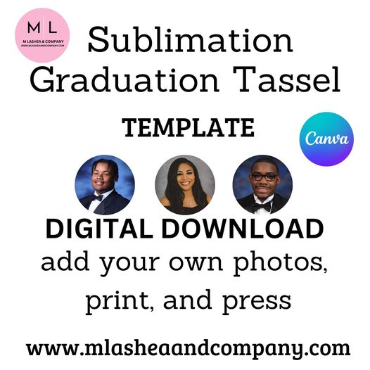 Sublimation Grad Tassel Canva Template