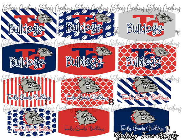 TOOMBS CO. BULLDOGS FACE MASK