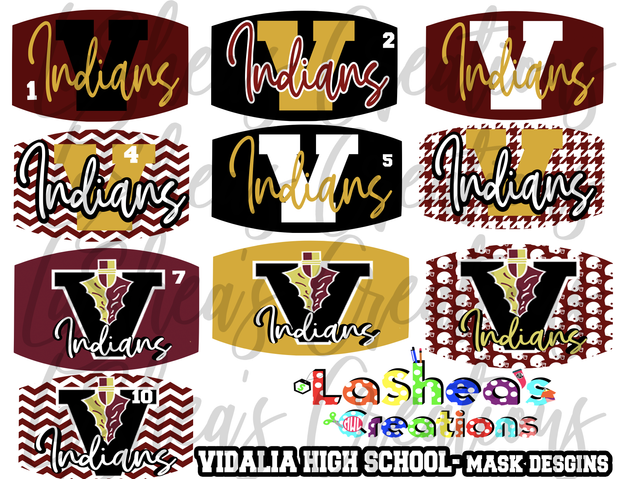 VIDALIA INDIAN FACE MASKS