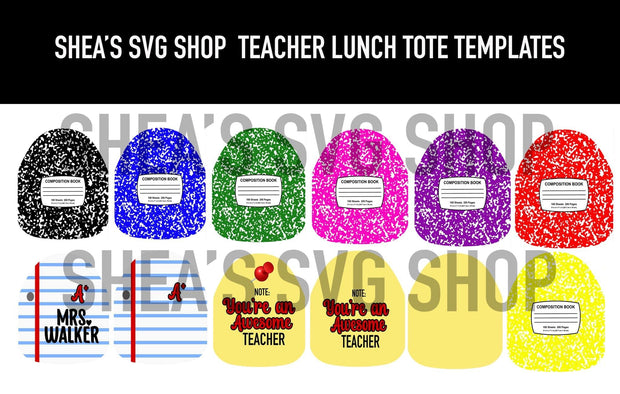 Teacher Lunch Tote Templates