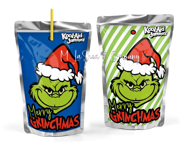 Grinch Drink Labels for CapriSuns and Kool-aid Jammers