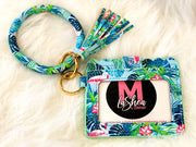 New Printed Wristlet with Beaded Bangle