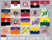 College Teams PNG Volume 1 22’ Bundle