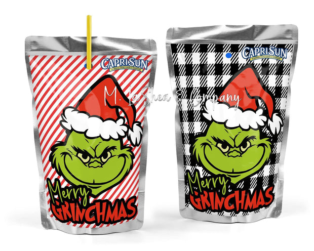 Grinch Drink Labels for CapriSuns and Kool-aid Jammers