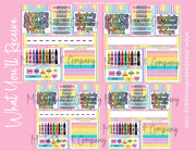 Pastel Striped Learning PNG Bundle