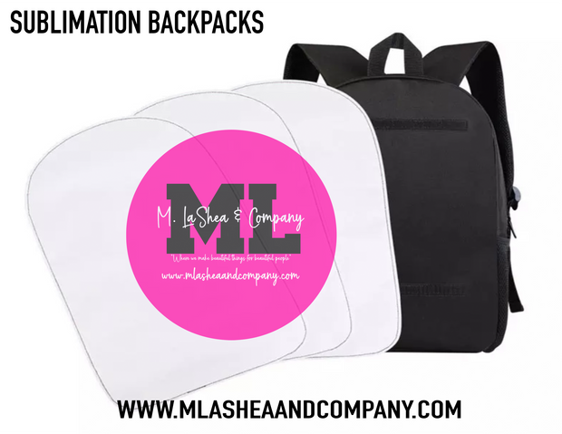 Sublimation Backpack- White with Full Detachable front