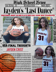 Last Dance Senior Basketball Newsletter .PSD Template