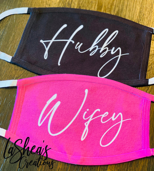 Hubby- Wifey Mask Set