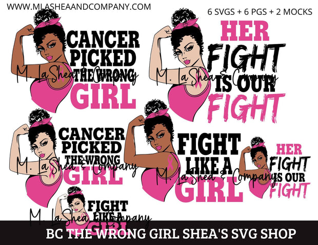 BC- The Wrong Girl SVG Bundle (Breast Cancer Awareness)