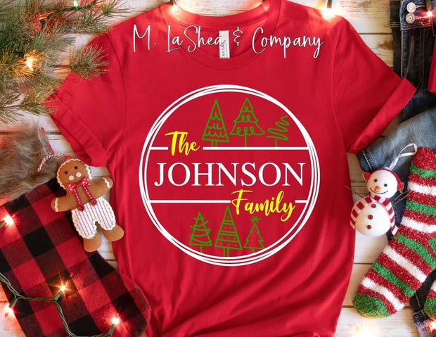 Family Christmas Tree SVG Design