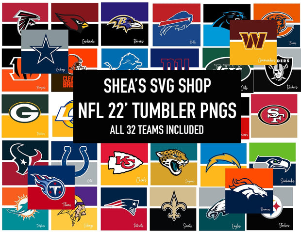 NFL 22’ Tumbler PNG MEGA Bundle