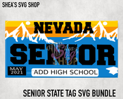 Senior State SVG License Plates (Select States)