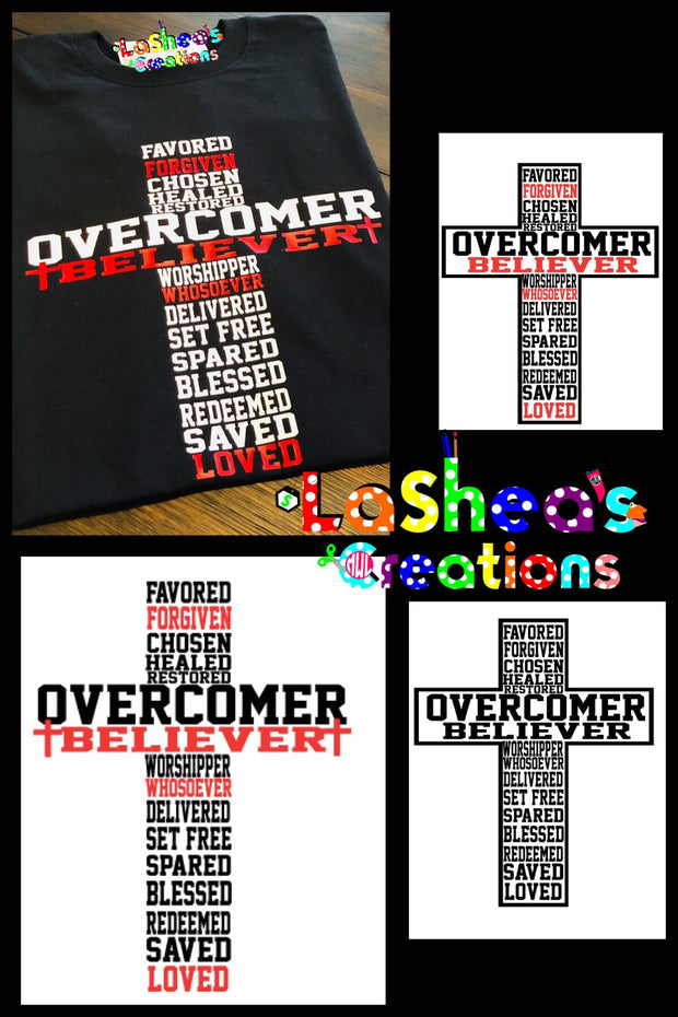 Overcomer Word Cross Digital File